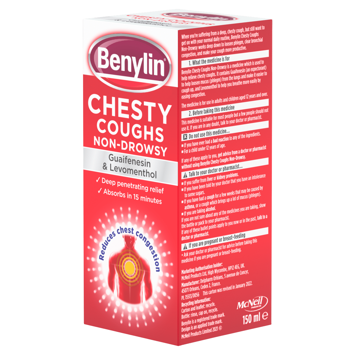 Benylin Chesty Coughs Non-Drowsy Syrup 150ml