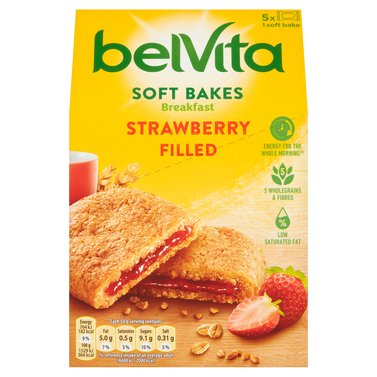 Belvita Breakfast Biscuits Soft Bakes Filled Strawberry 250g