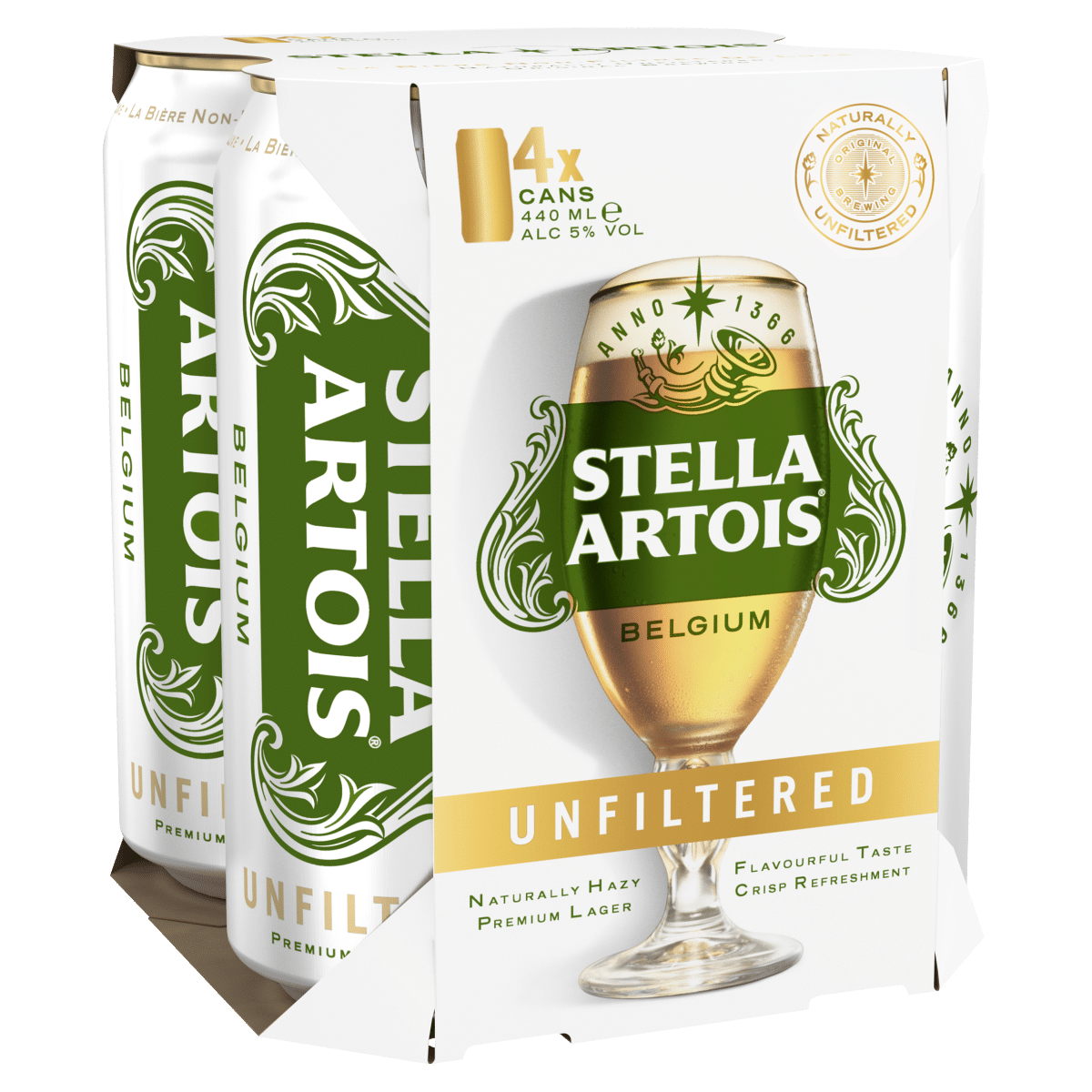 Stella Artois Unfiltered 4 x 440ml
