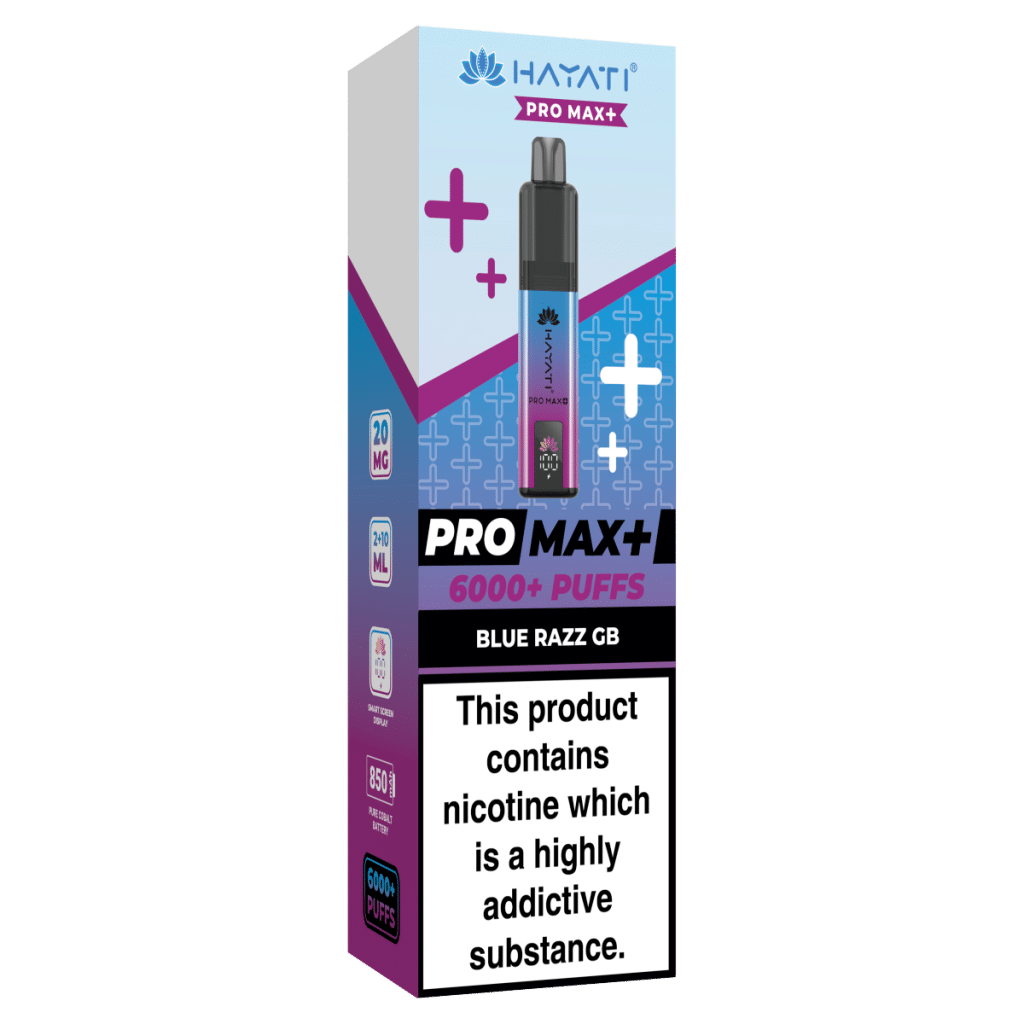 Hayati Pro Max+ 6000+ Puffs Blue Razz GB