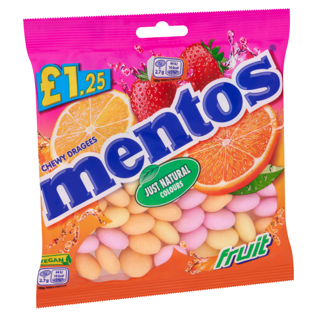 Mentos Chewy Dragees Fruit 135g