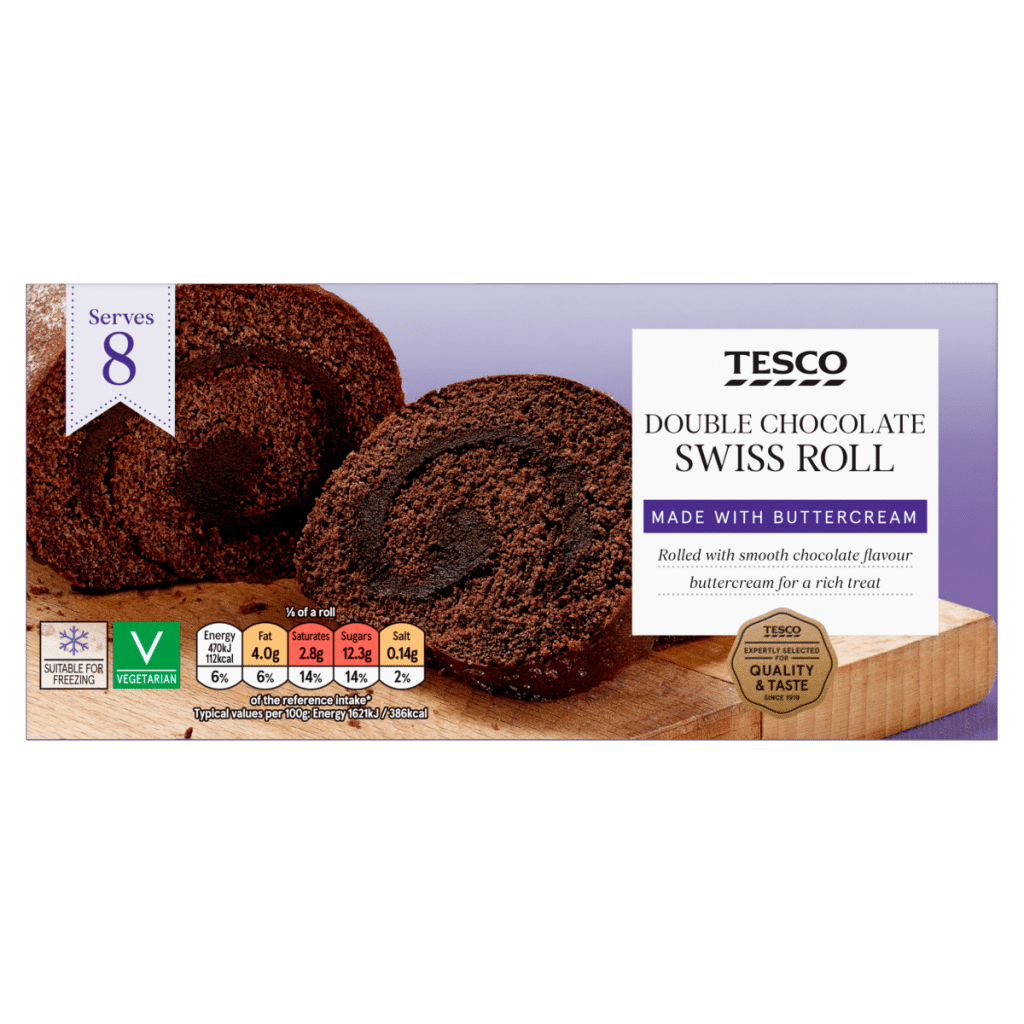 Tesco Double Chocolate Swiss Roll