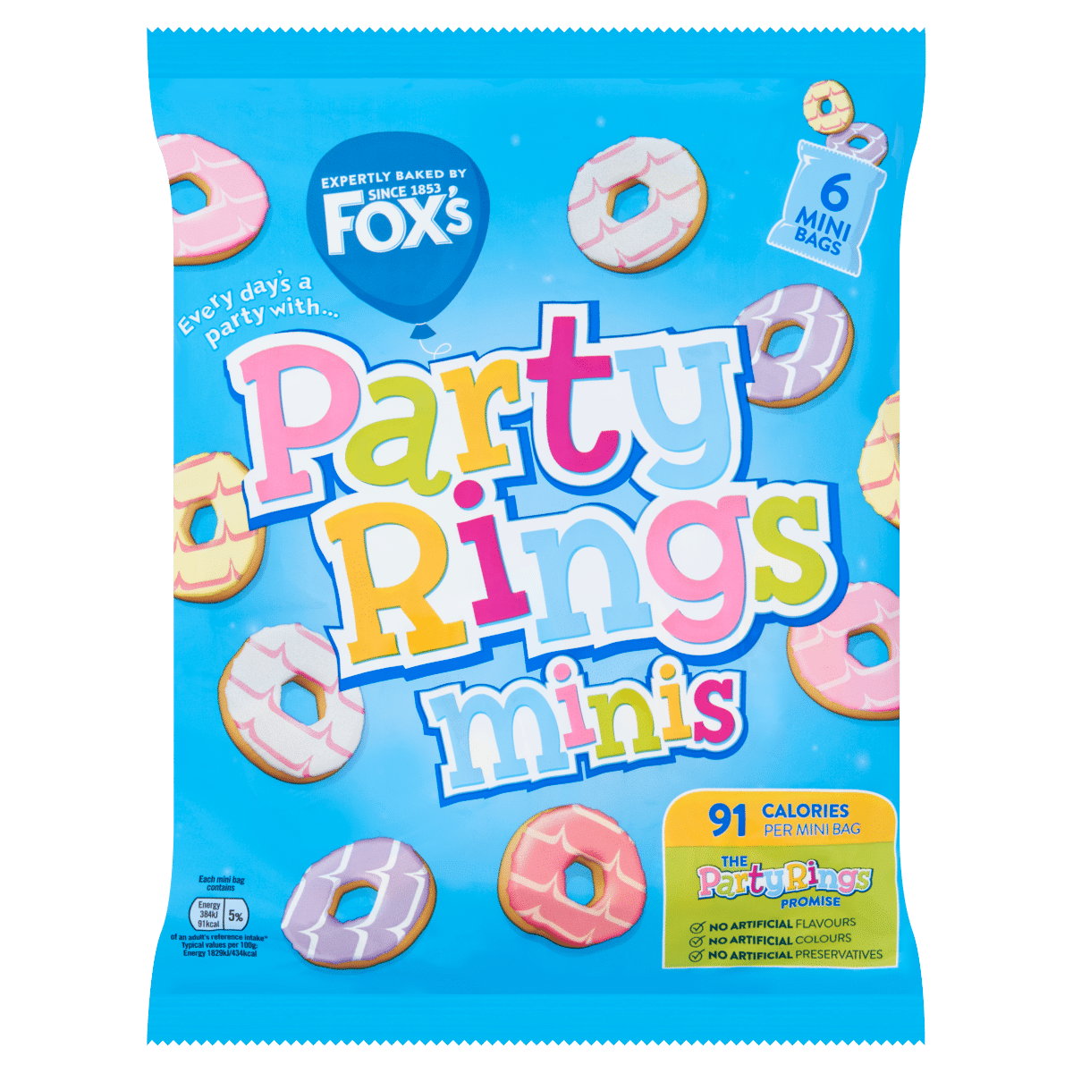 Fox’s Party Rings Minis 6 x 21g