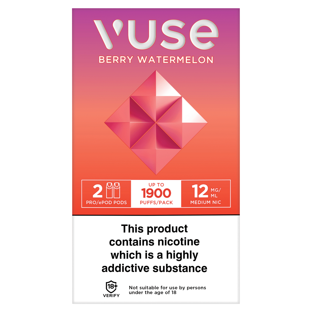 Vuse ePod Pods vPro Berry Watermelon 12mg/ml UK