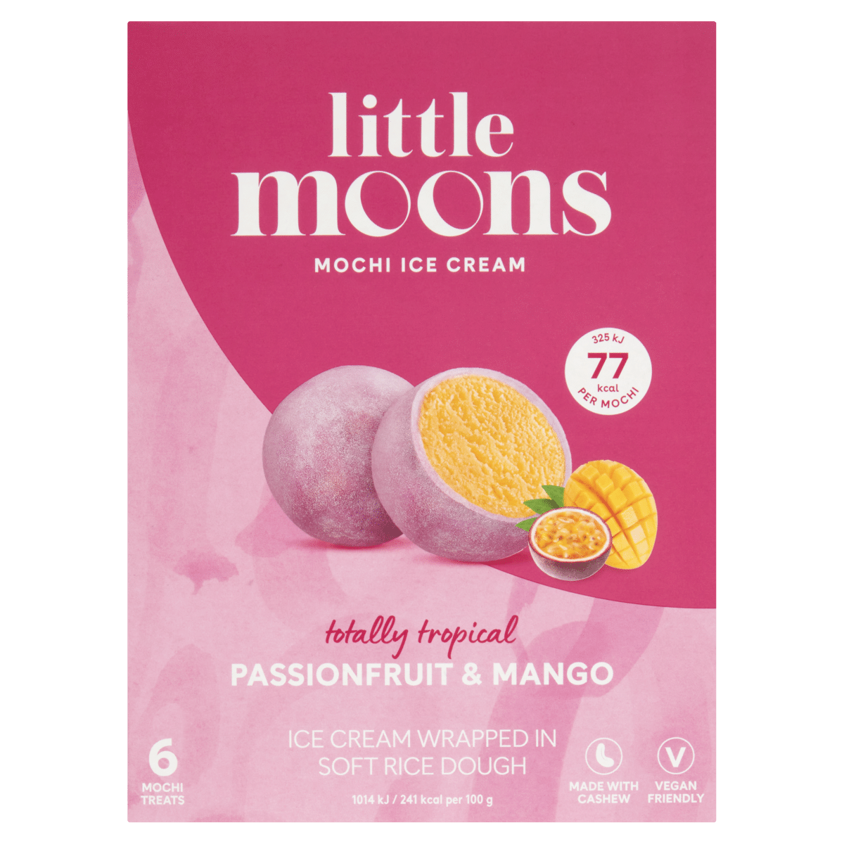 Little Moons Mochi Ice Cream Passionfruit & Mango 6 x 32g (192g)