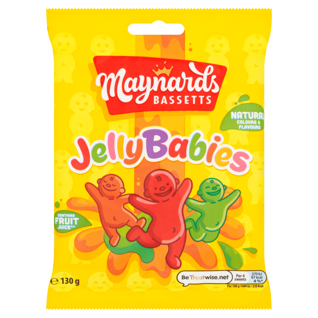 Maynards Bassetts Jelly Babies Sweets Sharing Bag 130g