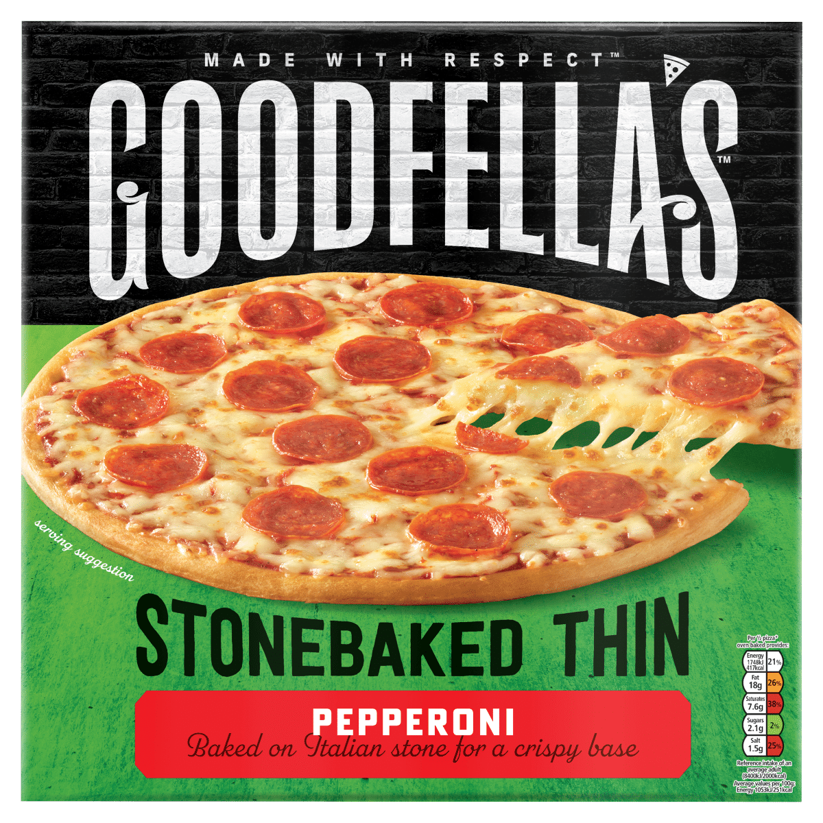Goodfella’s Stonebaked Thin Pepperoni 332g