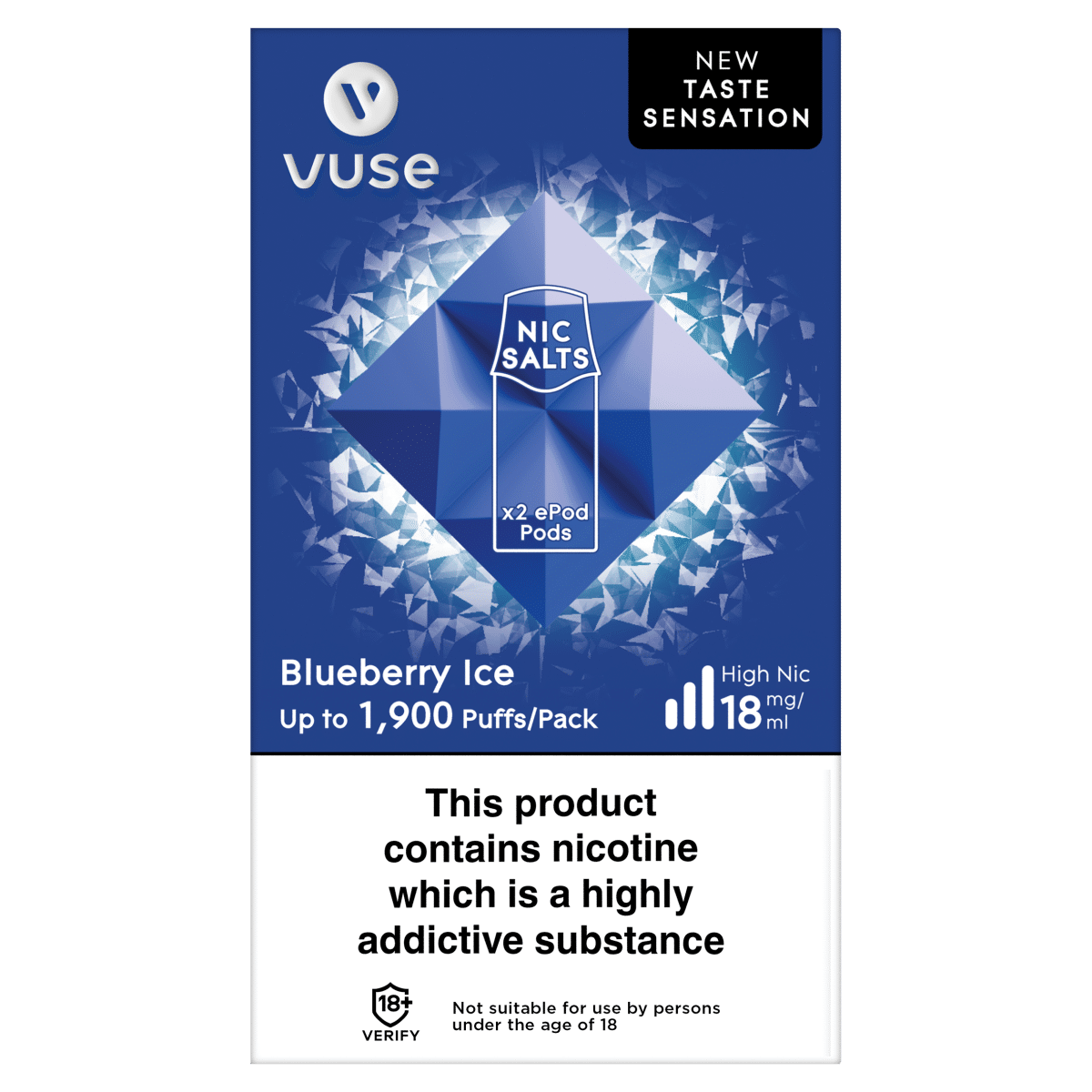 Vuse x2 ePod Pods Blueberry Ice 18 mg/ml