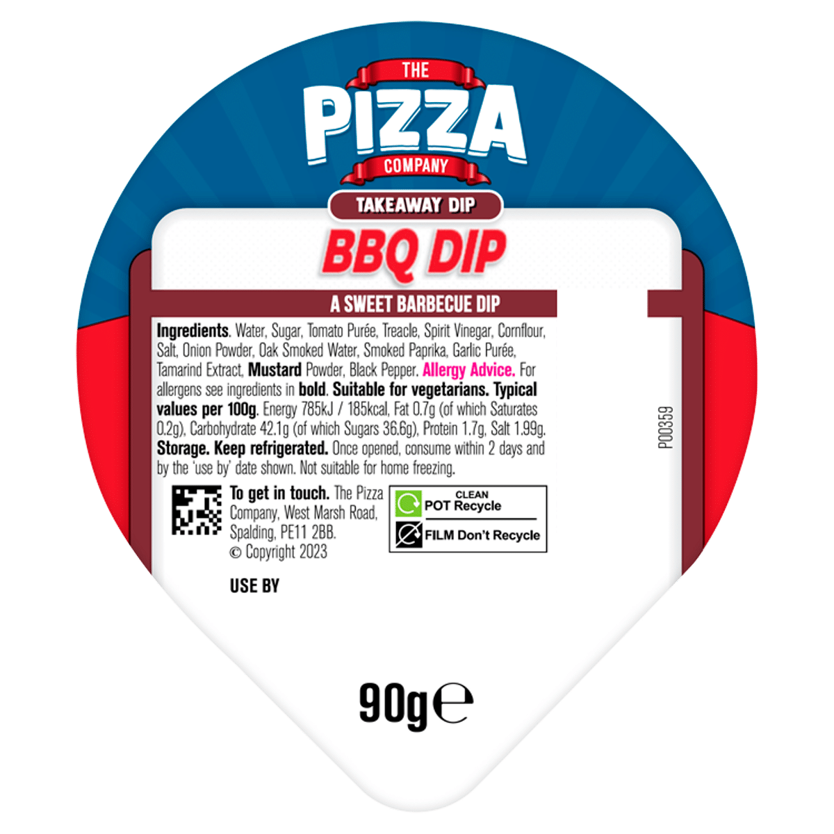 The Pizza Company Takeaway Dip BBQ Dip 90g