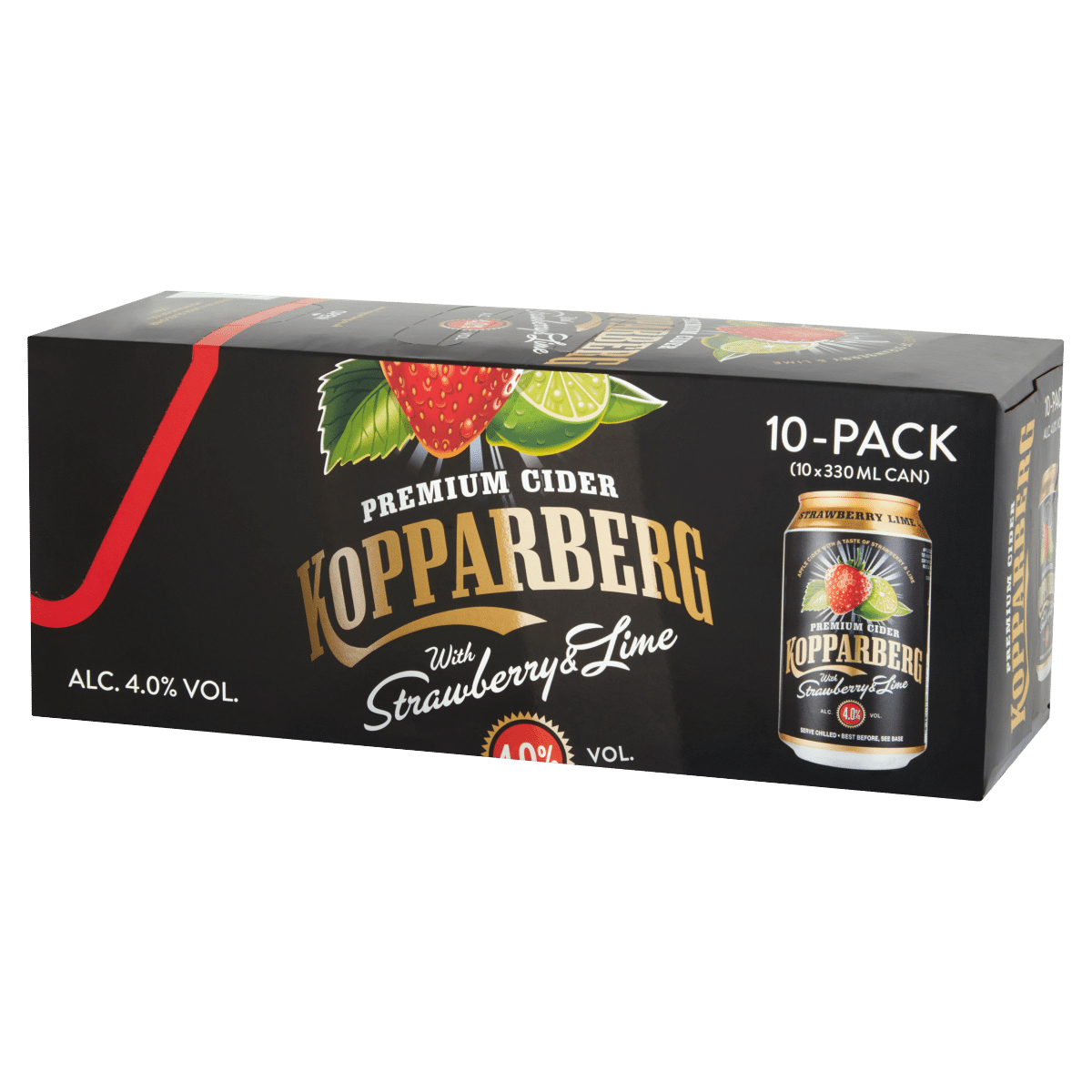 Kopparberg Premium Cider with Strawberry & Lime 10 x 330ml
