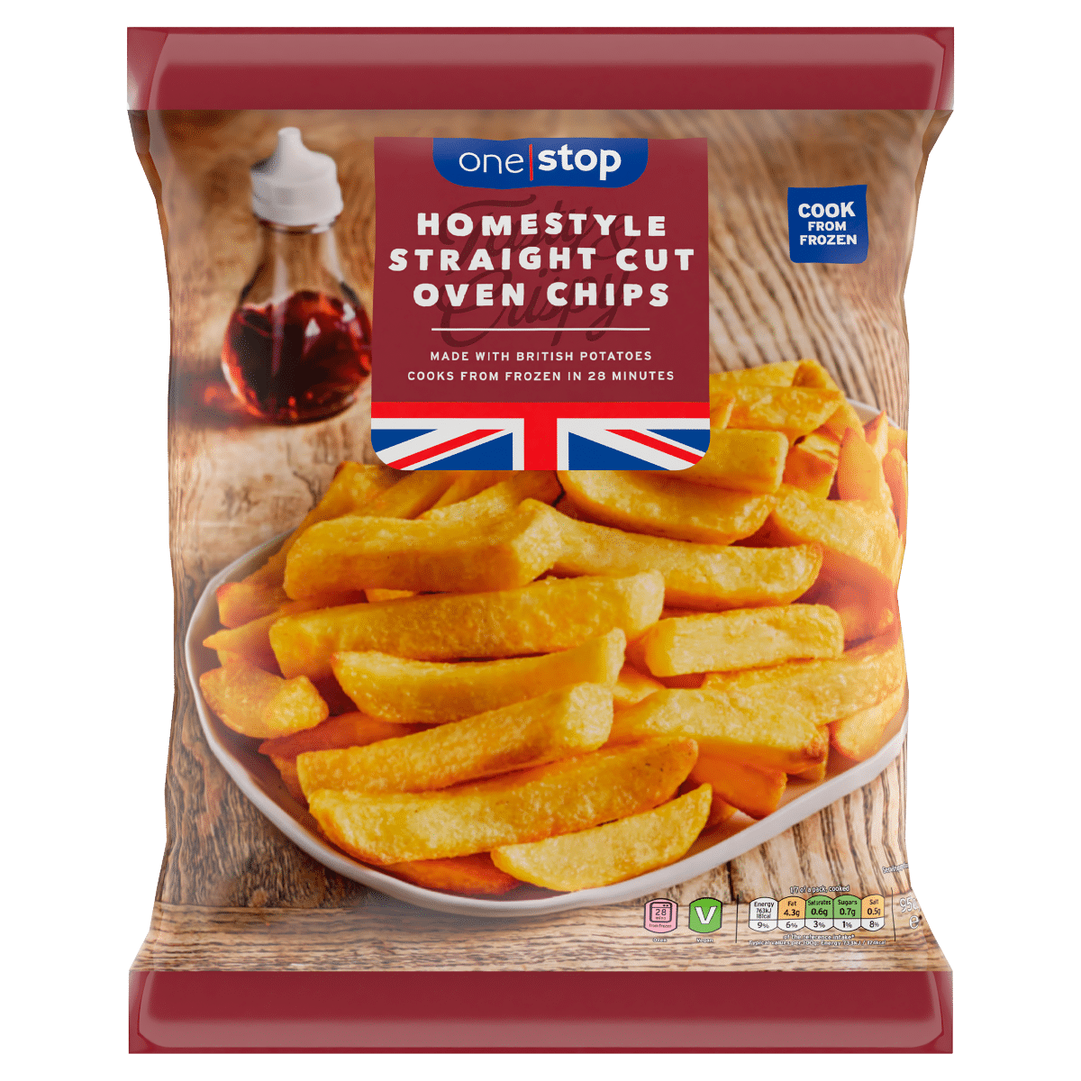One Stop Homestyle Straight Cut Oven Chips 950g