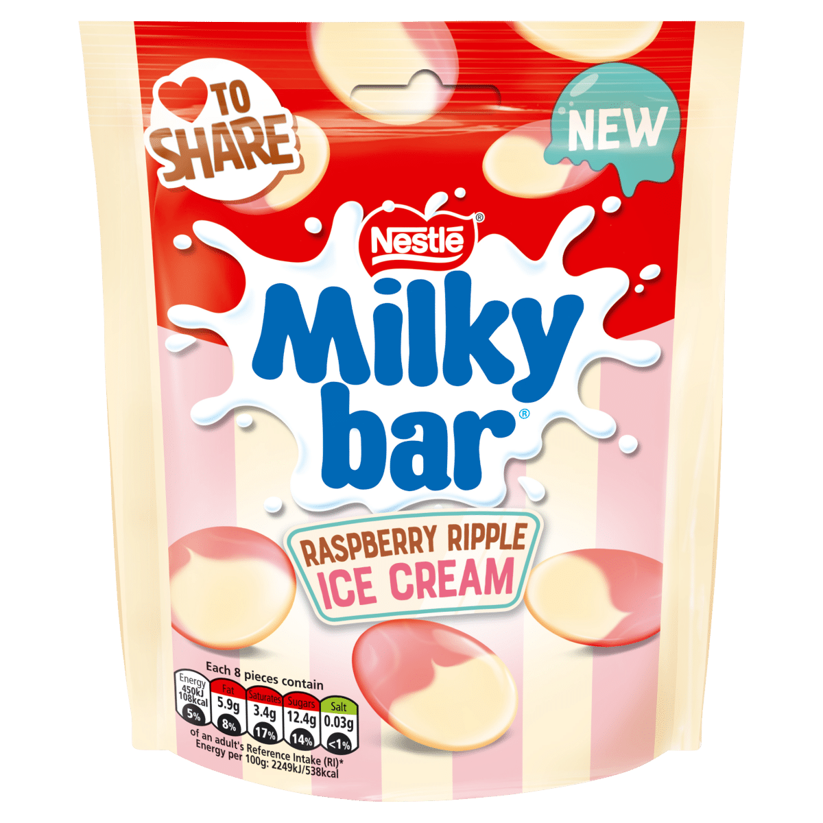 Milkybar Raspberry Ripple Ice Cream 86g