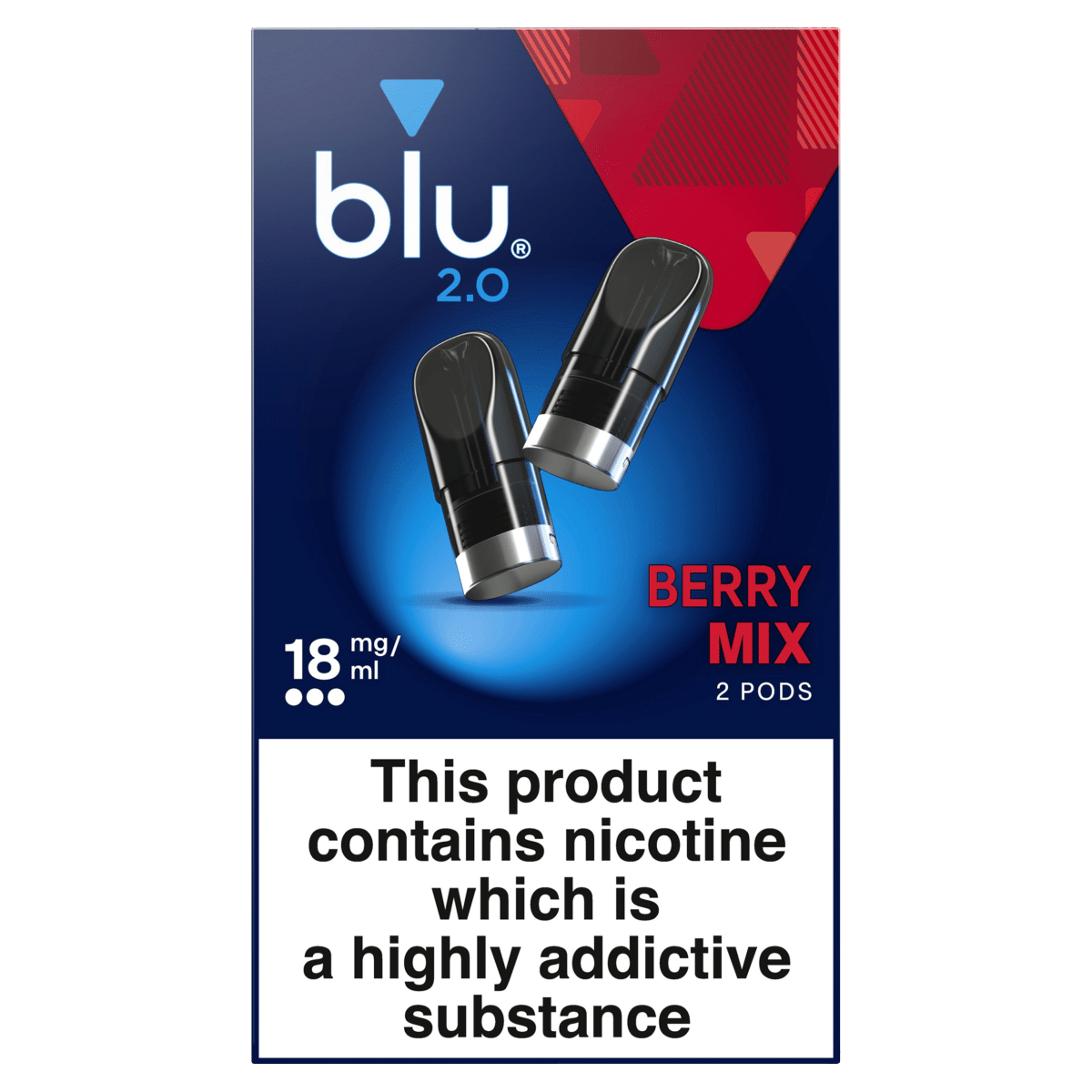 blu 2.0 Berry Mix Vape Pods 18mg/ml 2 x 1.9ml