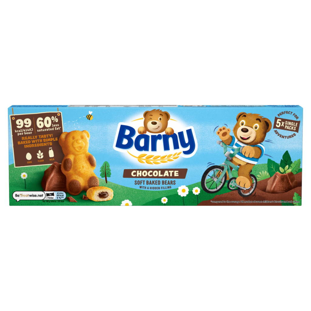 Barny 5 pack Chocolate Soft Baked Bears 125g (5 X 25g)