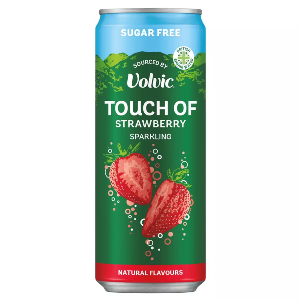 Volvic Touch of Strawberry Sparkling Sugar Free Flavoured Water 330ml