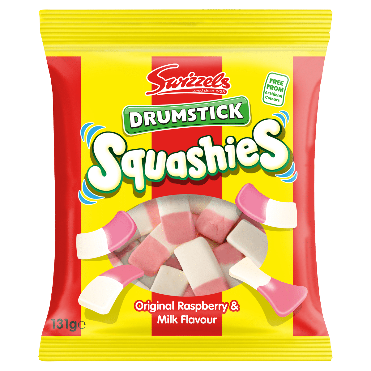 Swizzels Drumstick Squashies Original Raspberry & Milk Flavour