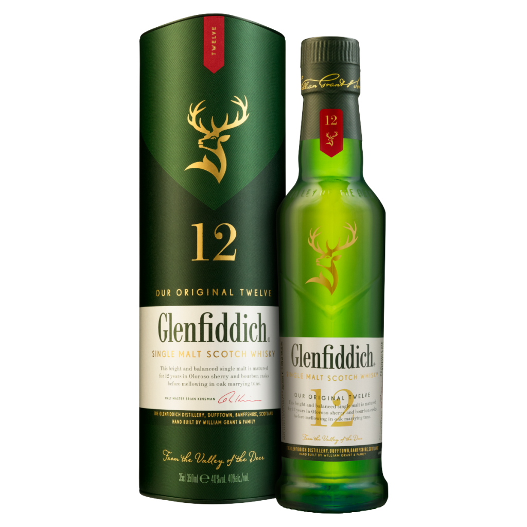 Glenfiddich 12 Year Old Single Malt Scotch Whisky 35cl