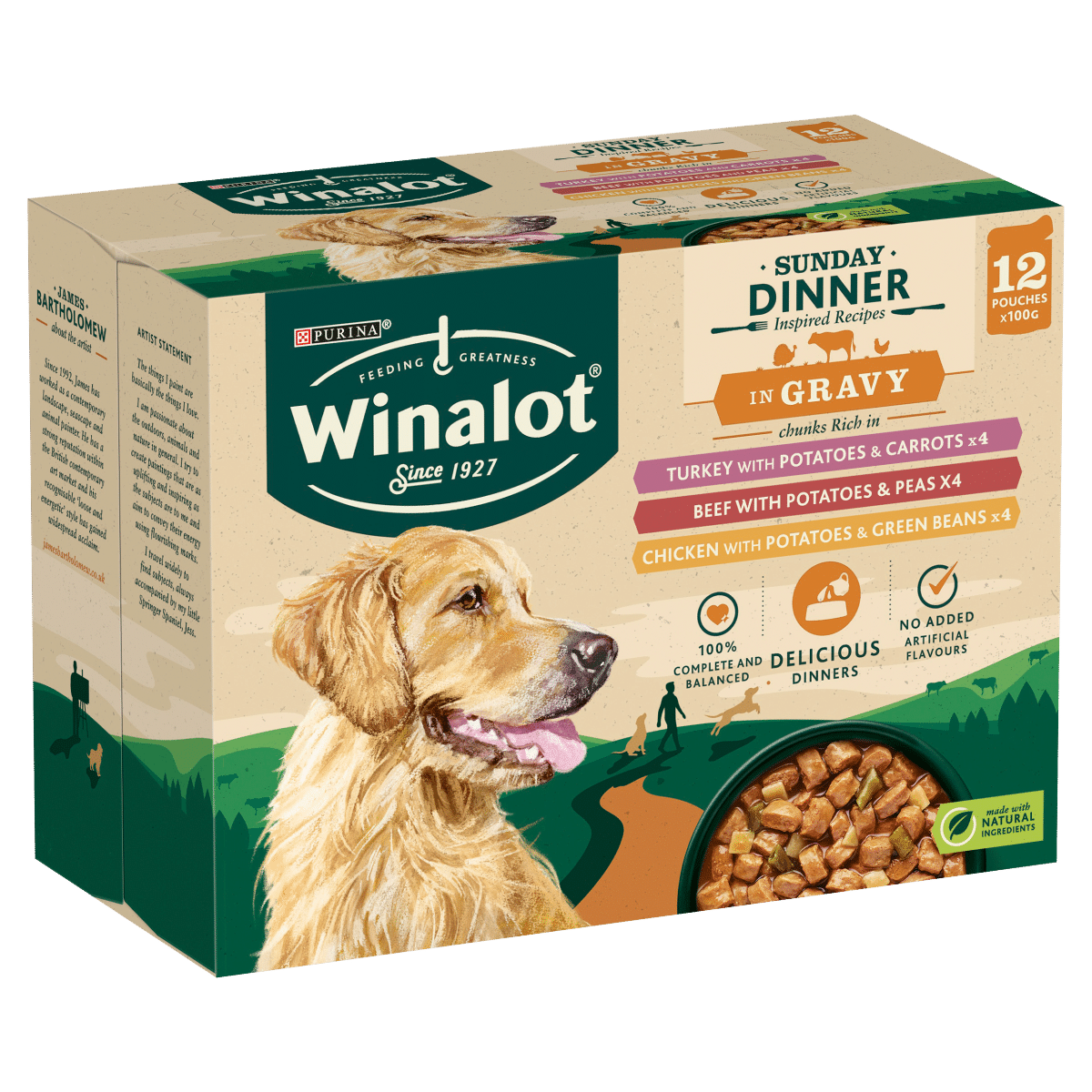 WINALOT Sunday Dinner Pouch Mixed in Gravy 12x100g