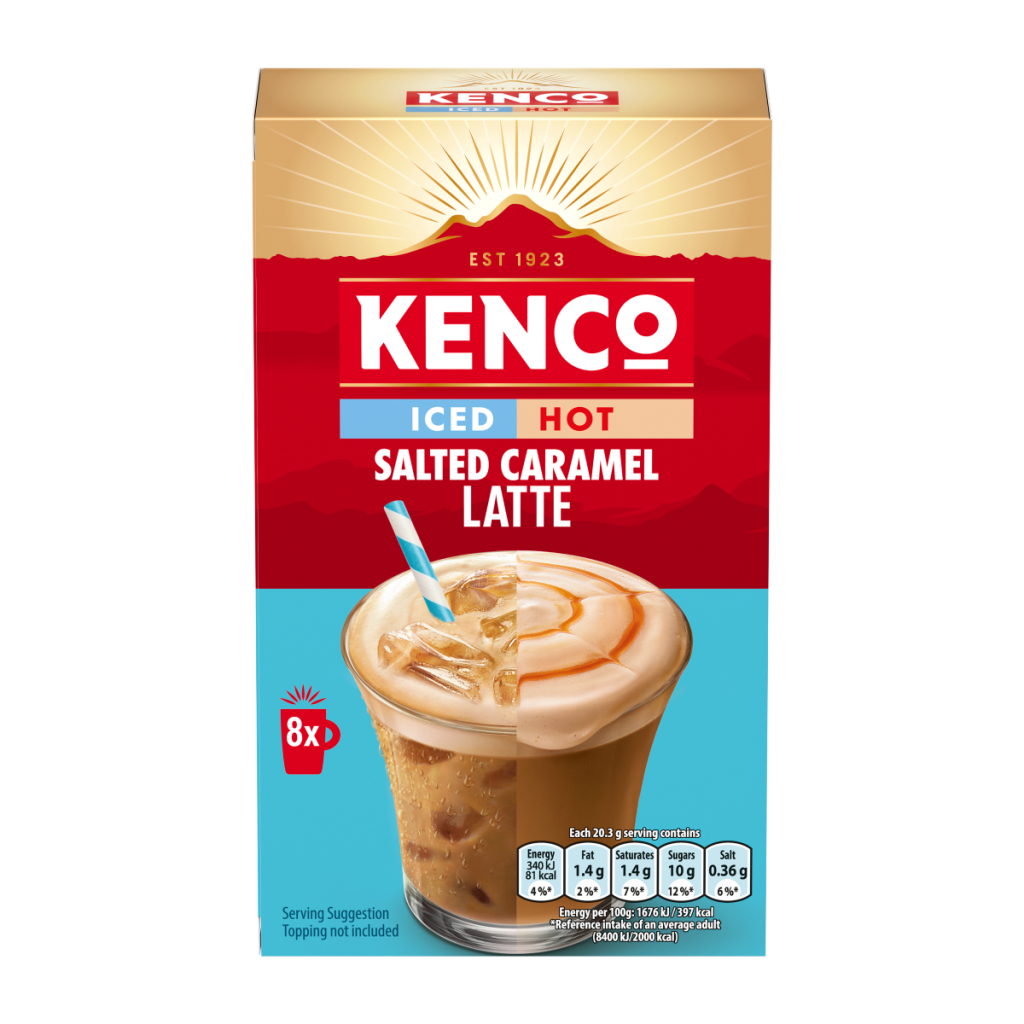 Kenco Iced Hot Salted Caramel Latte 8 x 20.3g (162.4g)