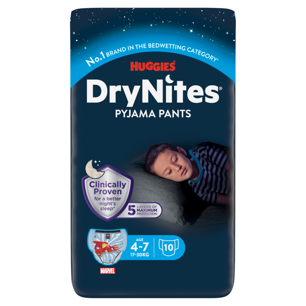 DryNites 10 Pyjama Pants Age 4-7 17-30kg