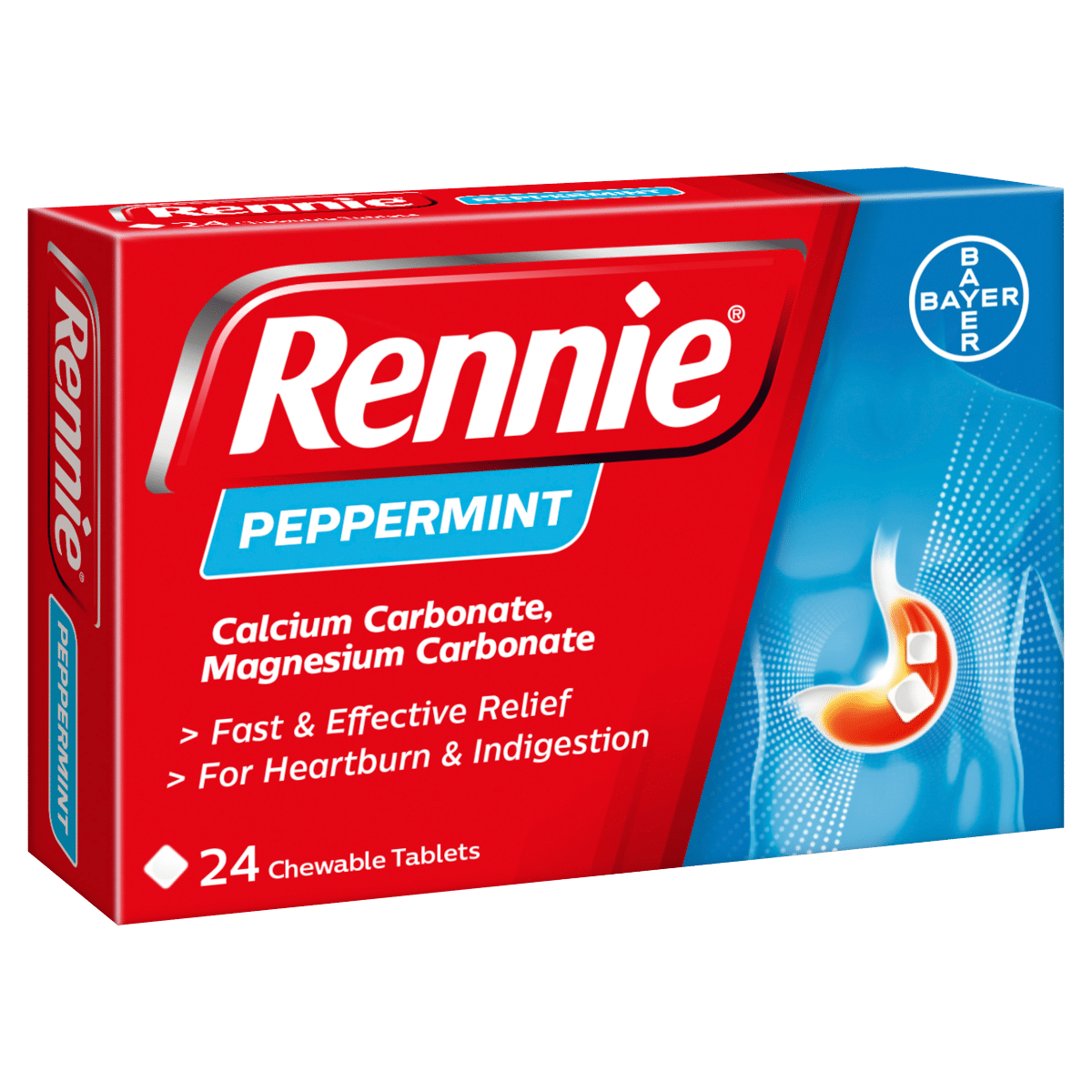 Rennie Peppermint 24 Chewable Tablets