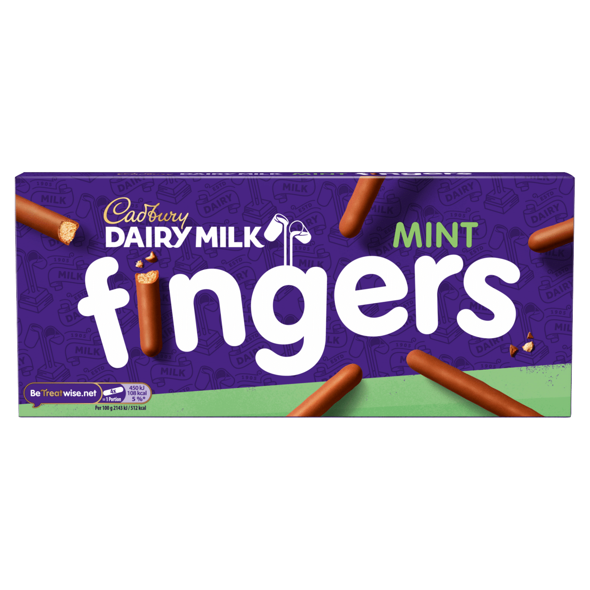 Cadbury Dairy Milk Mint Fingers 114g
