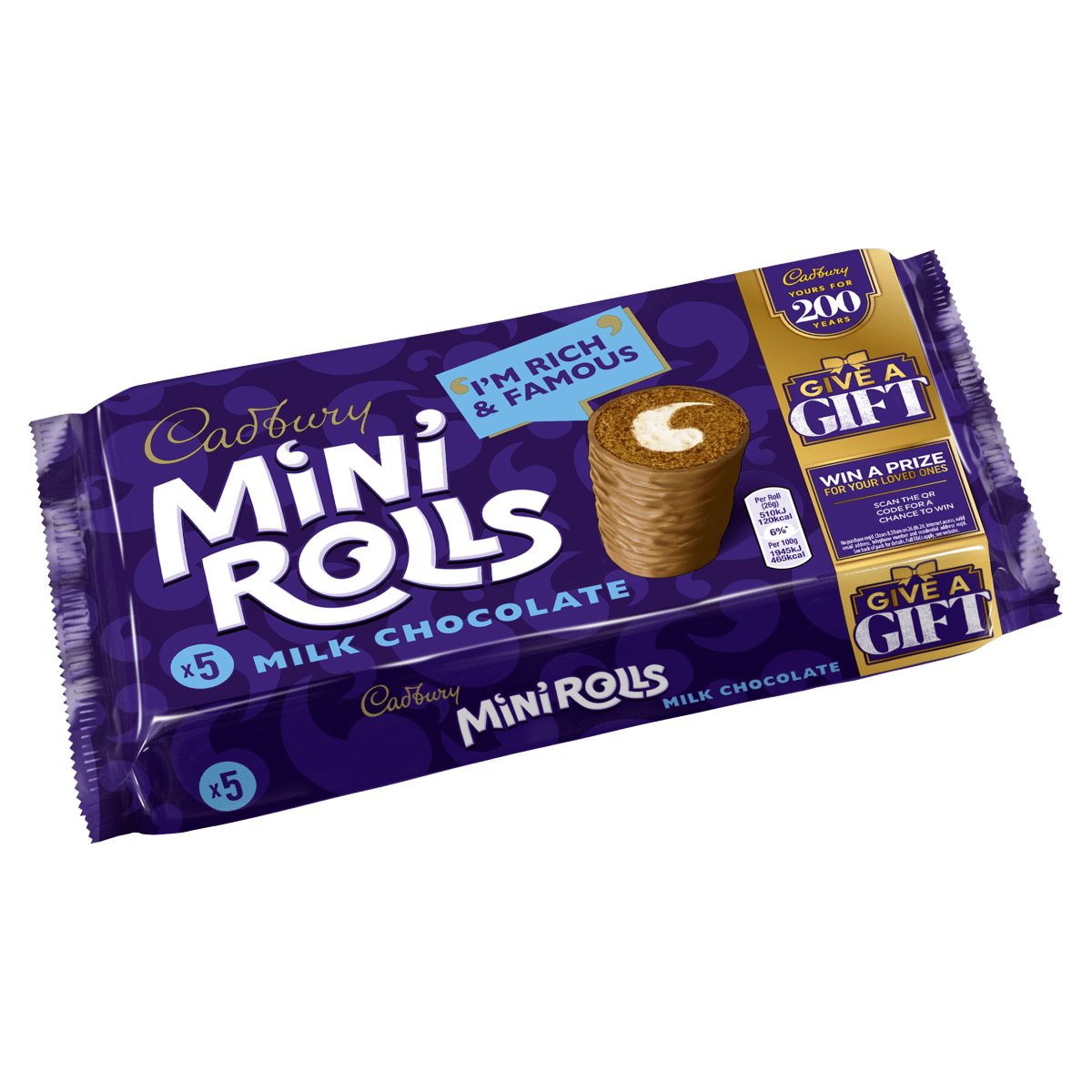 Cadbury 5 Milk Chocolate Mini Rolls