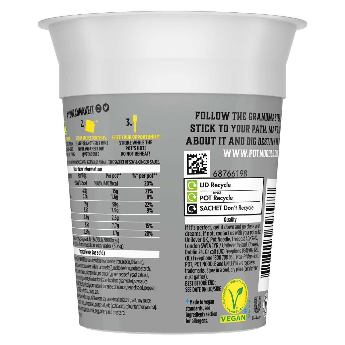 Pot Noodle  Standard Pot Noodle Sticky Rib 90 g