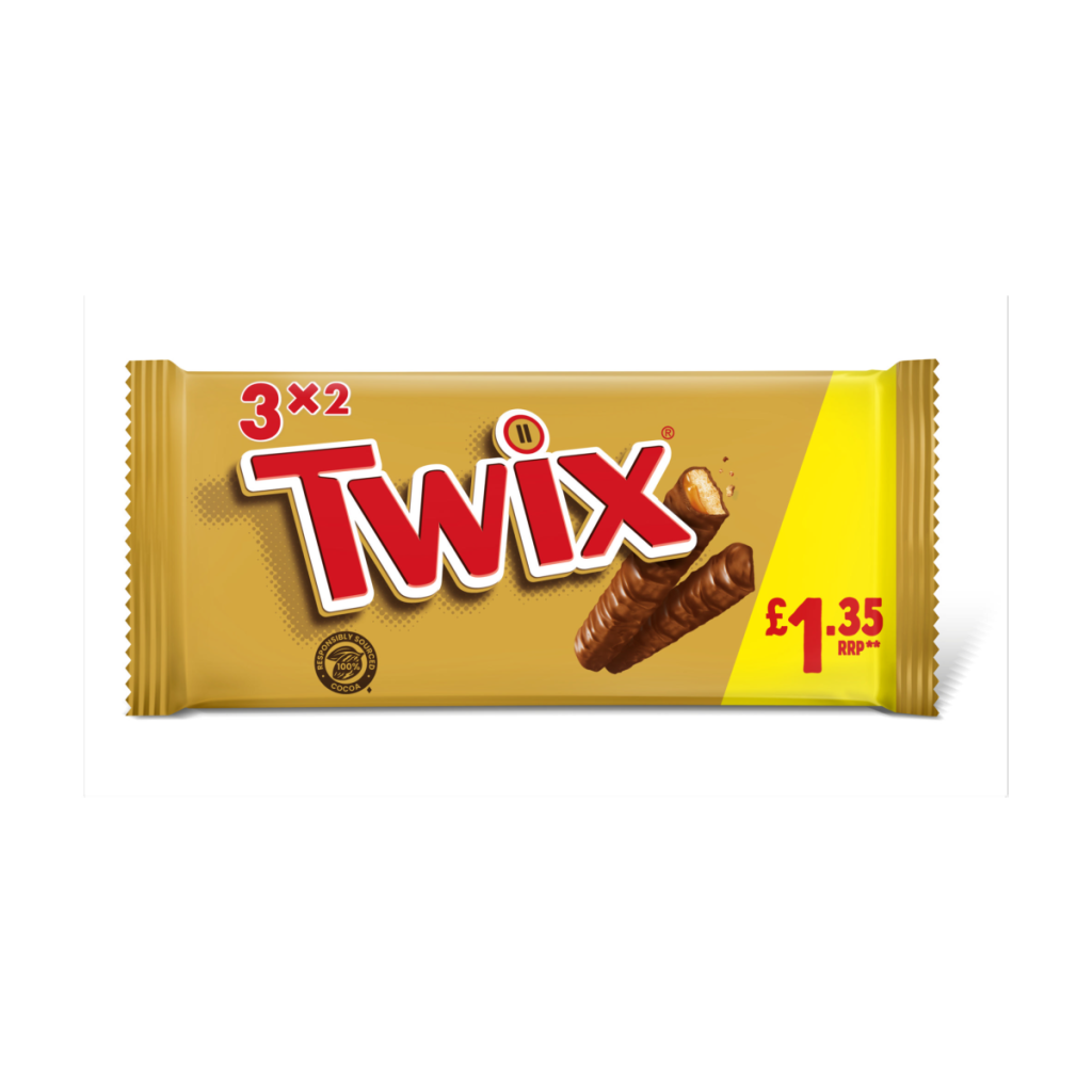 Twix Caramel & Milk Chocolate Fingers Biscuit Snack Bars Multipack £1.35 PMP 3x40g