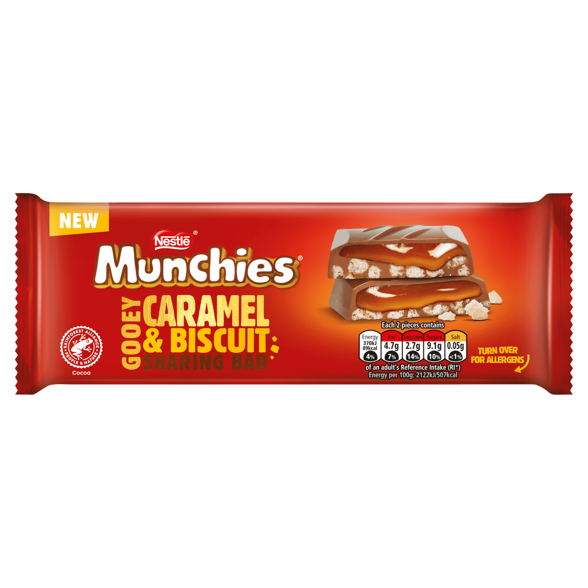 Munchies Gooey Caramel & Biscuit Sharing Bar 87g