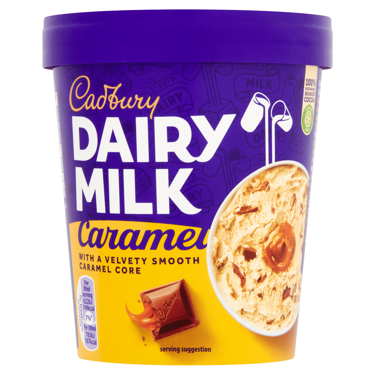 Cadbury Dairy Milk Caramel Ice Cream Tub 480ml