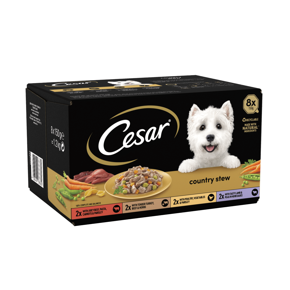 Cesar Country Stew Adult Wet Dog Food Trays Special Selection 8 x 150g