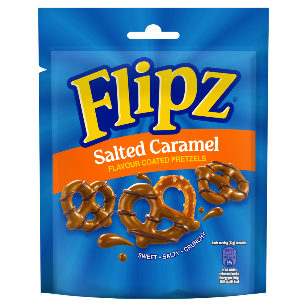 Flipz Pretzels Salted Caramel Flavour Snacks 90g