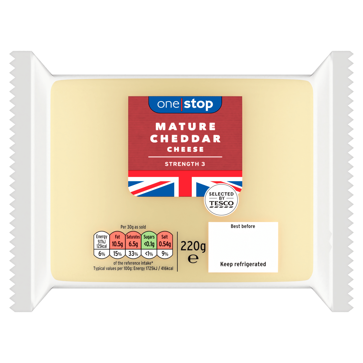 One Stop Mature Cheddar Cheese 220g