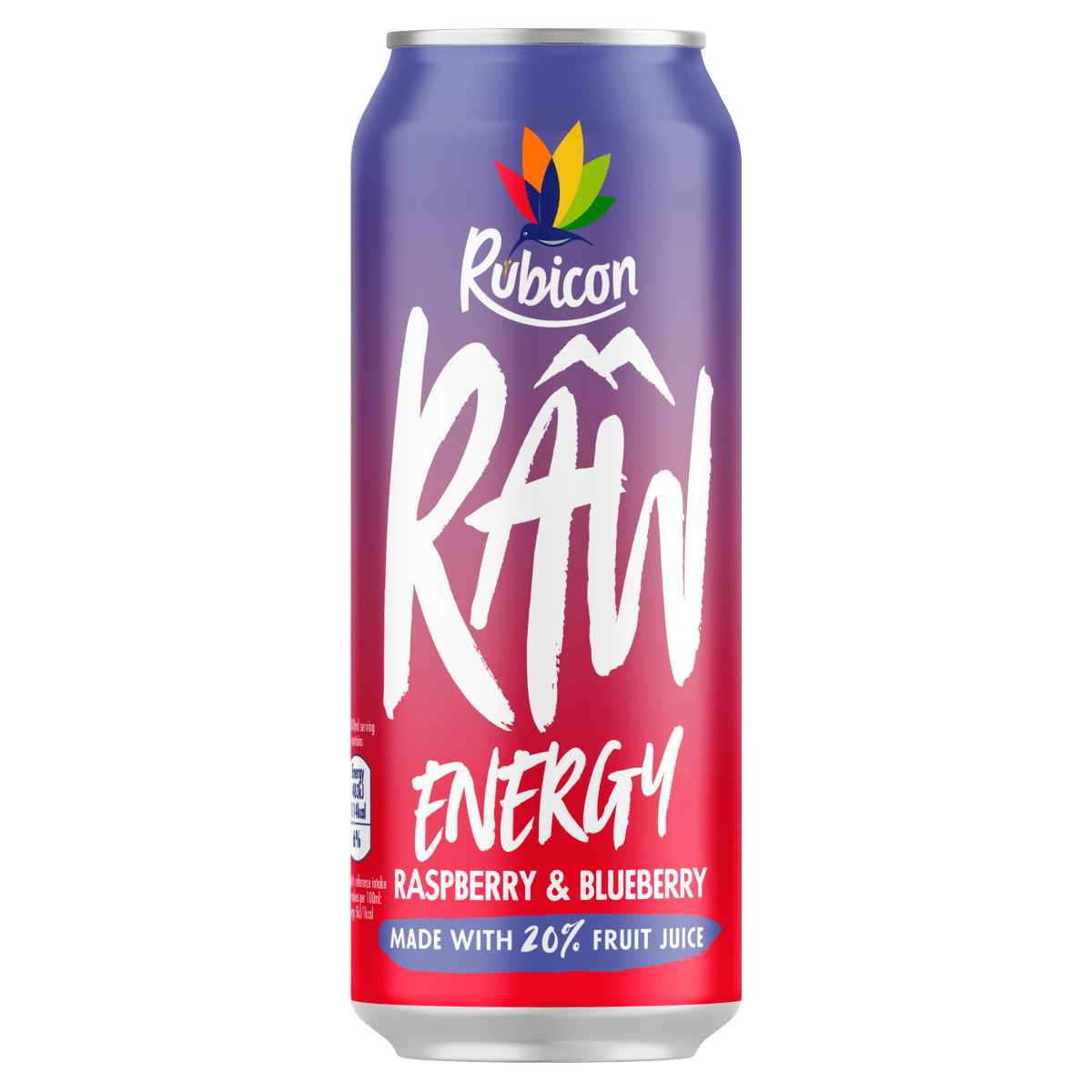 Rubicon Raw Energy Raspberry & Blueberry 500ml