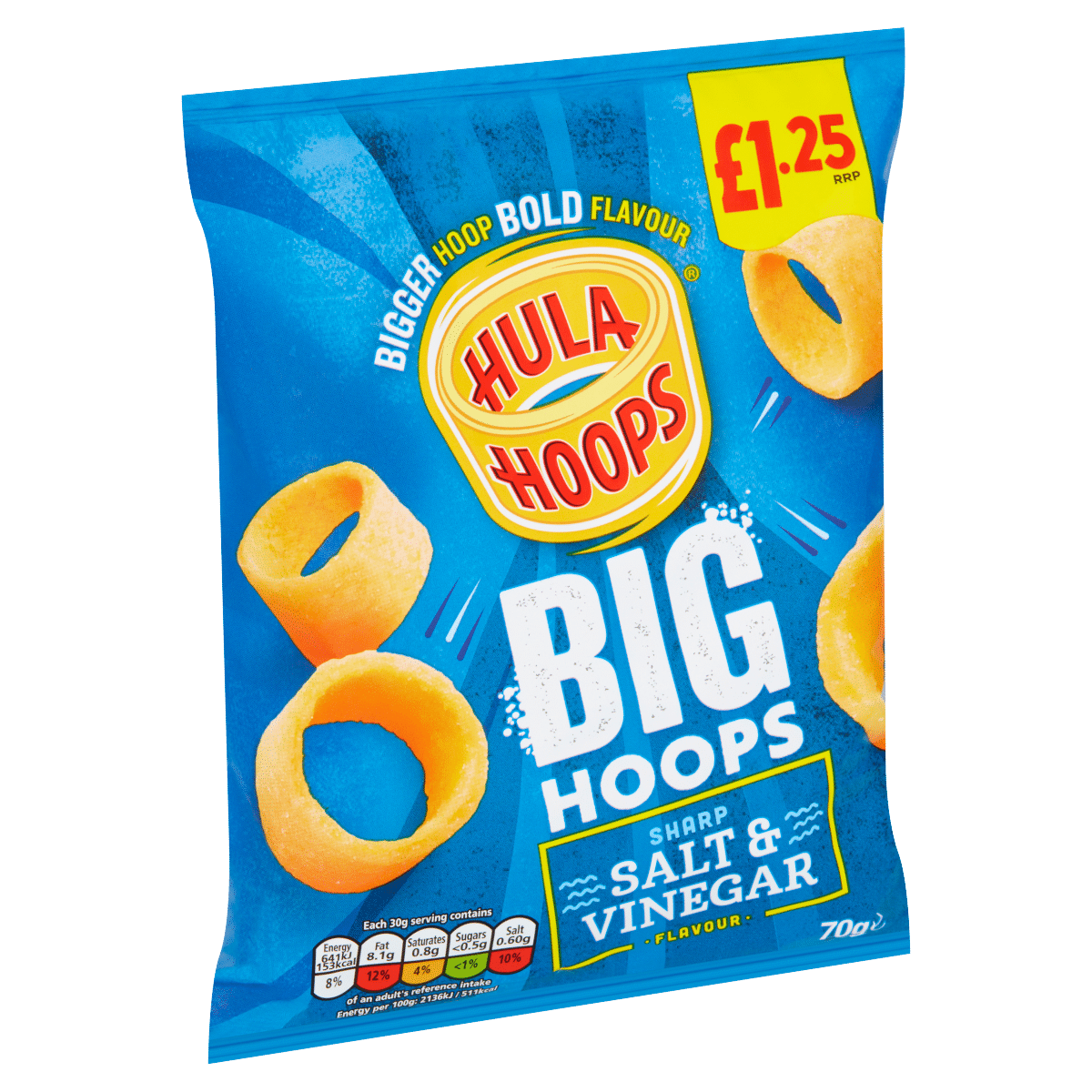 Hula Hoops Big Hoops Sharp Salt & Vinegar Flavour 70g