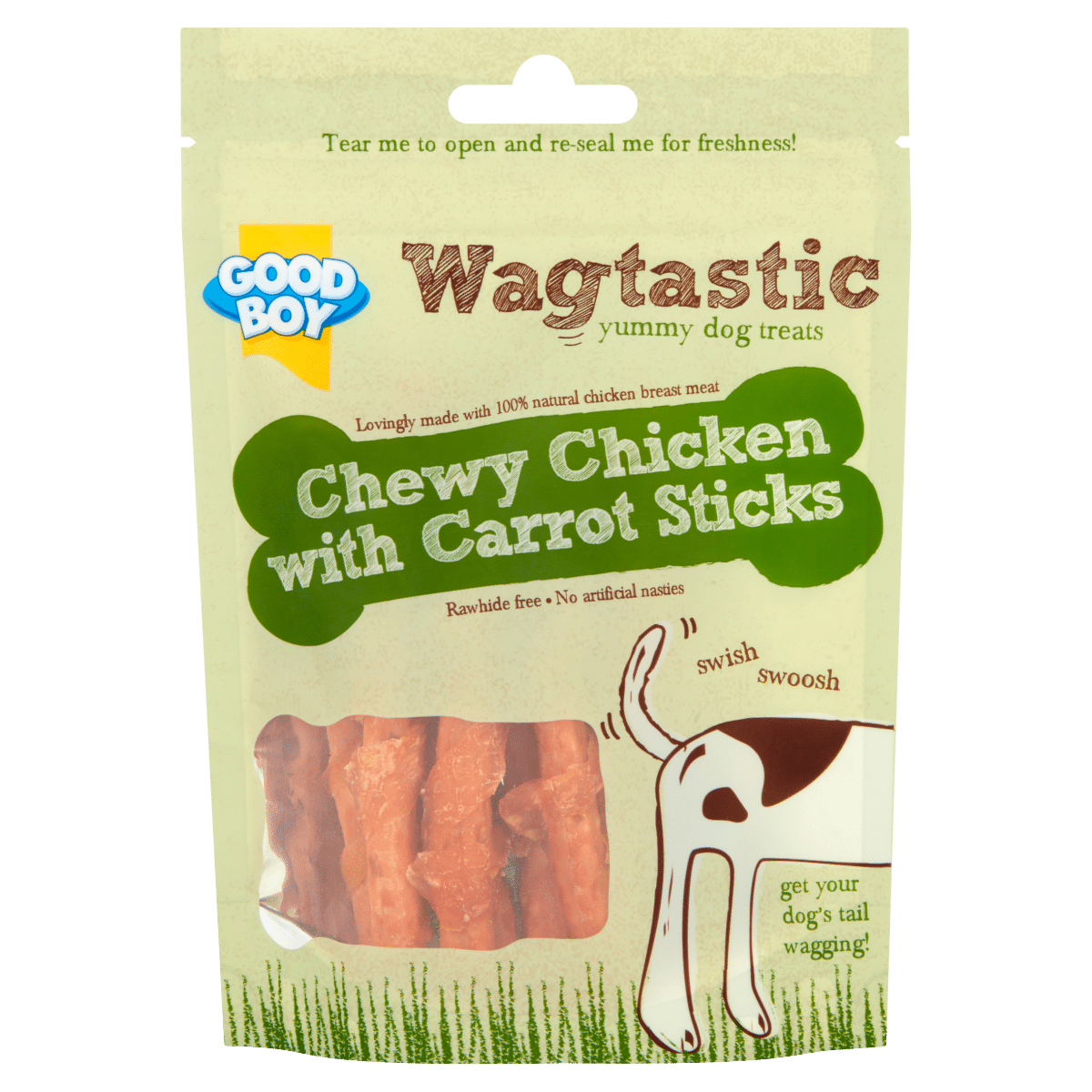 Good Boy Wagtastic Chewy Chicken with Carrot Sticks 70g