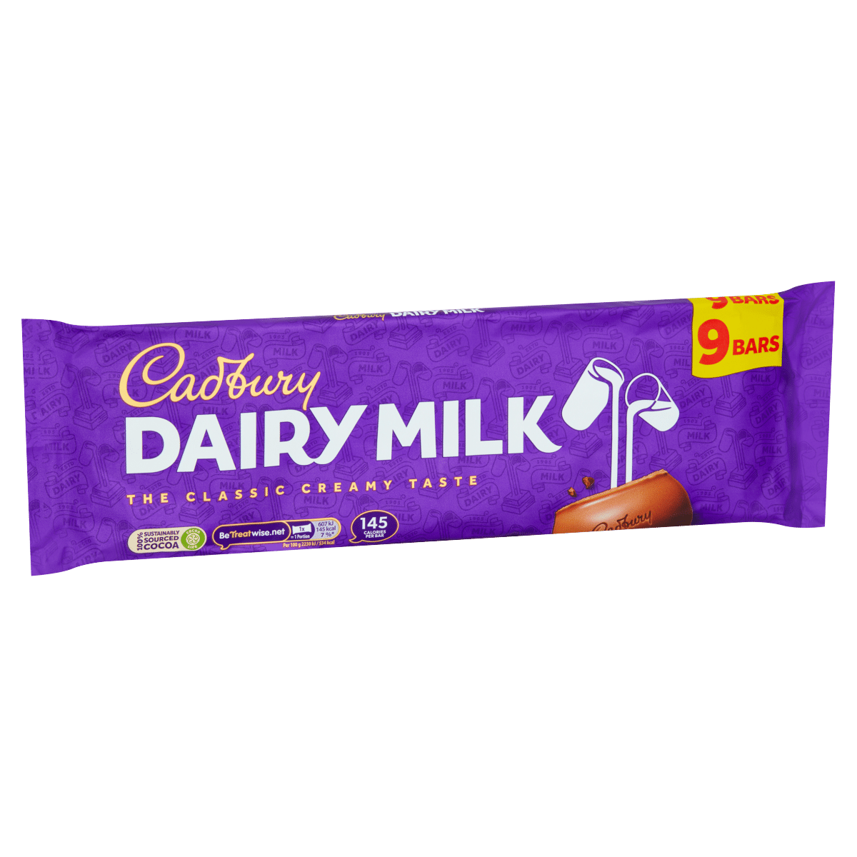 Cadbury Dairy Milk Chocolate Bar 9 Pack 244.8g