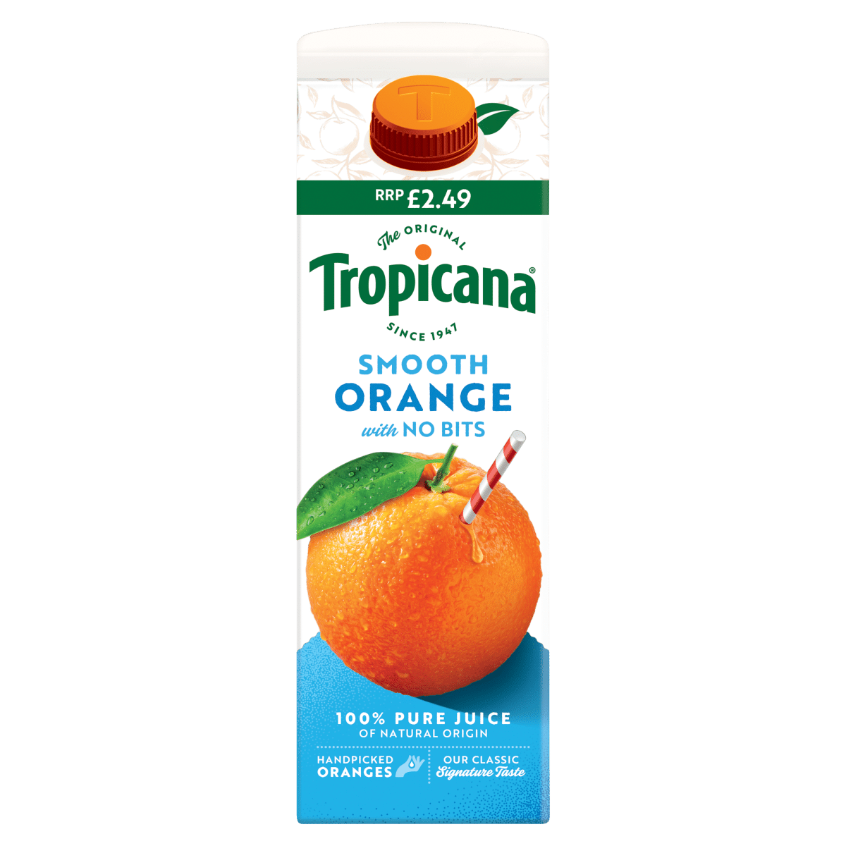 Tropicana Smooth Orange with No Bits 850ml