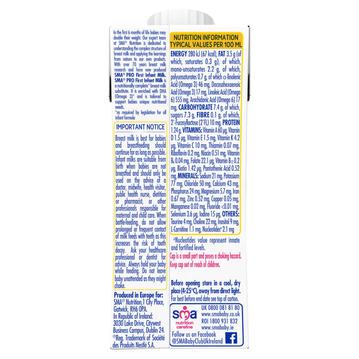 SMA® PRO First Infant Milk from Birth Ready to Drink 200 ml