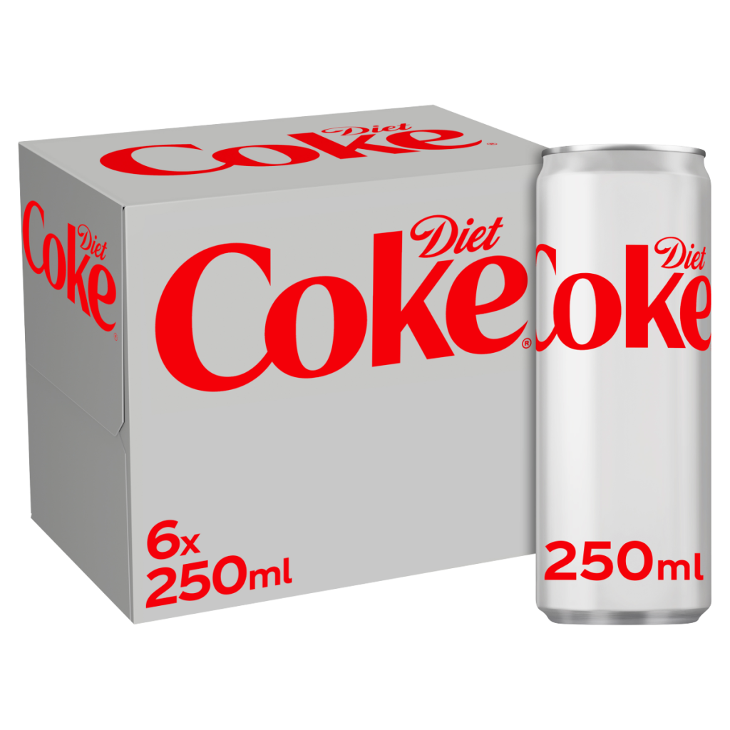 Diet Coke Cola 6 x 250ml Cans