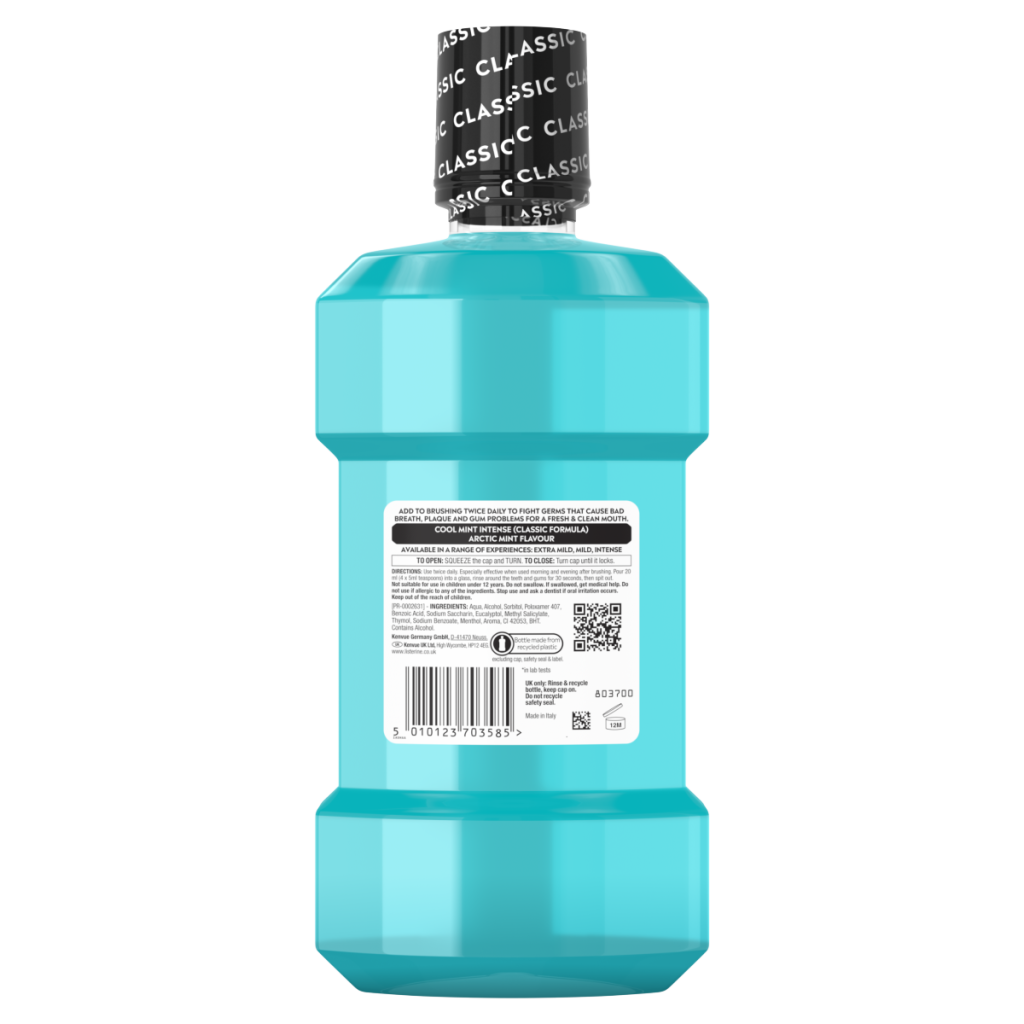 Listerine Cool Mint Intense Taste Classic Mouthwash 500ml
