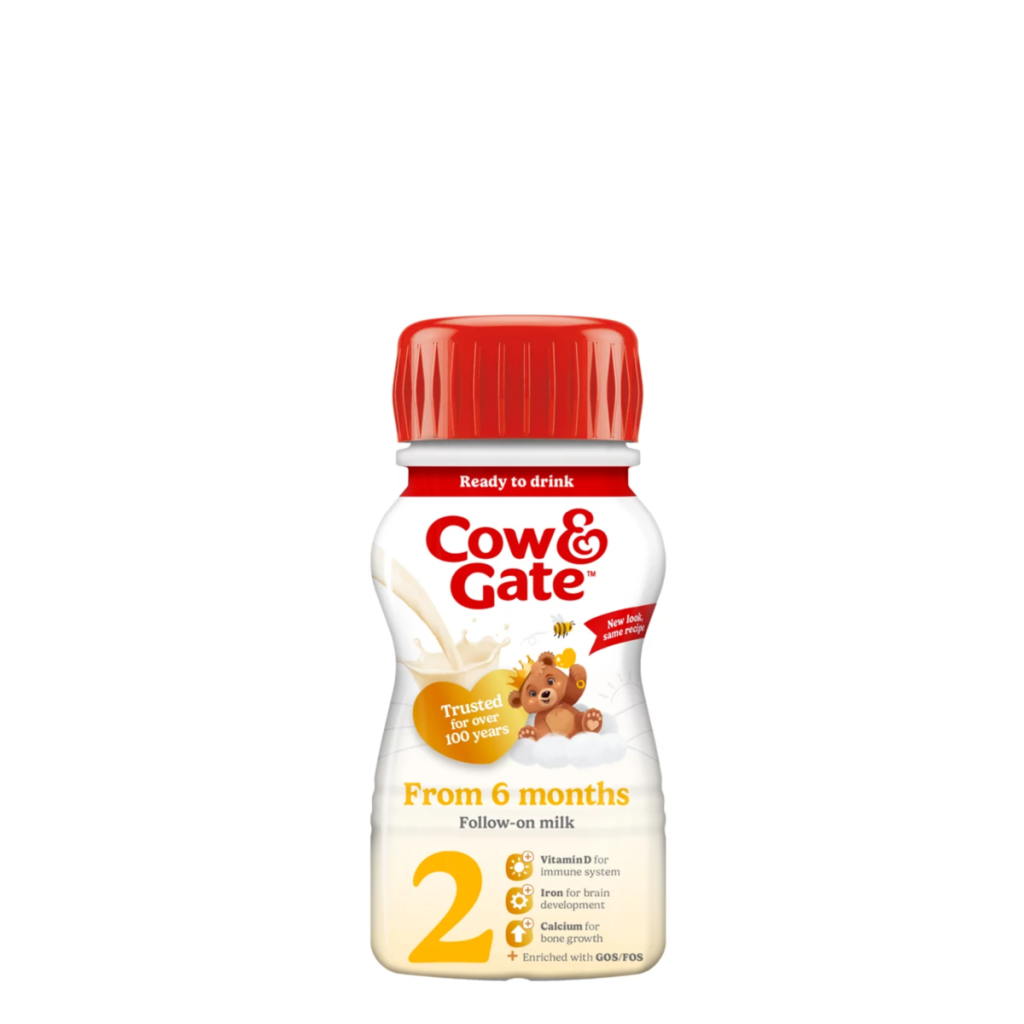 Cow & Gate 2 Follow On Baby Milk Liquid Formula, Ready to Drink, 6-12 Months, 200ml