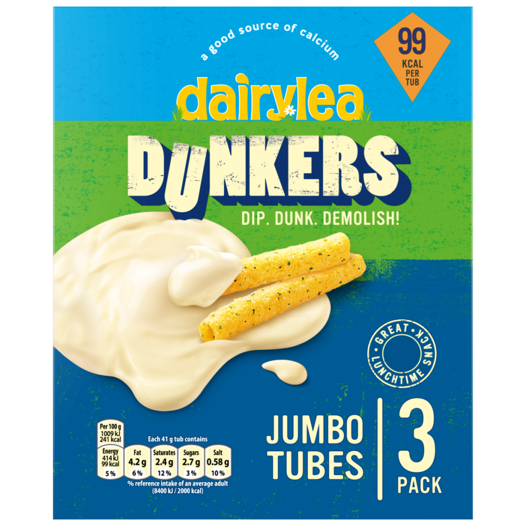 Dairylea Dunkers Jumbo Tubes Cheese Snack 3 pack Multipack (3 x 41g) 123 g