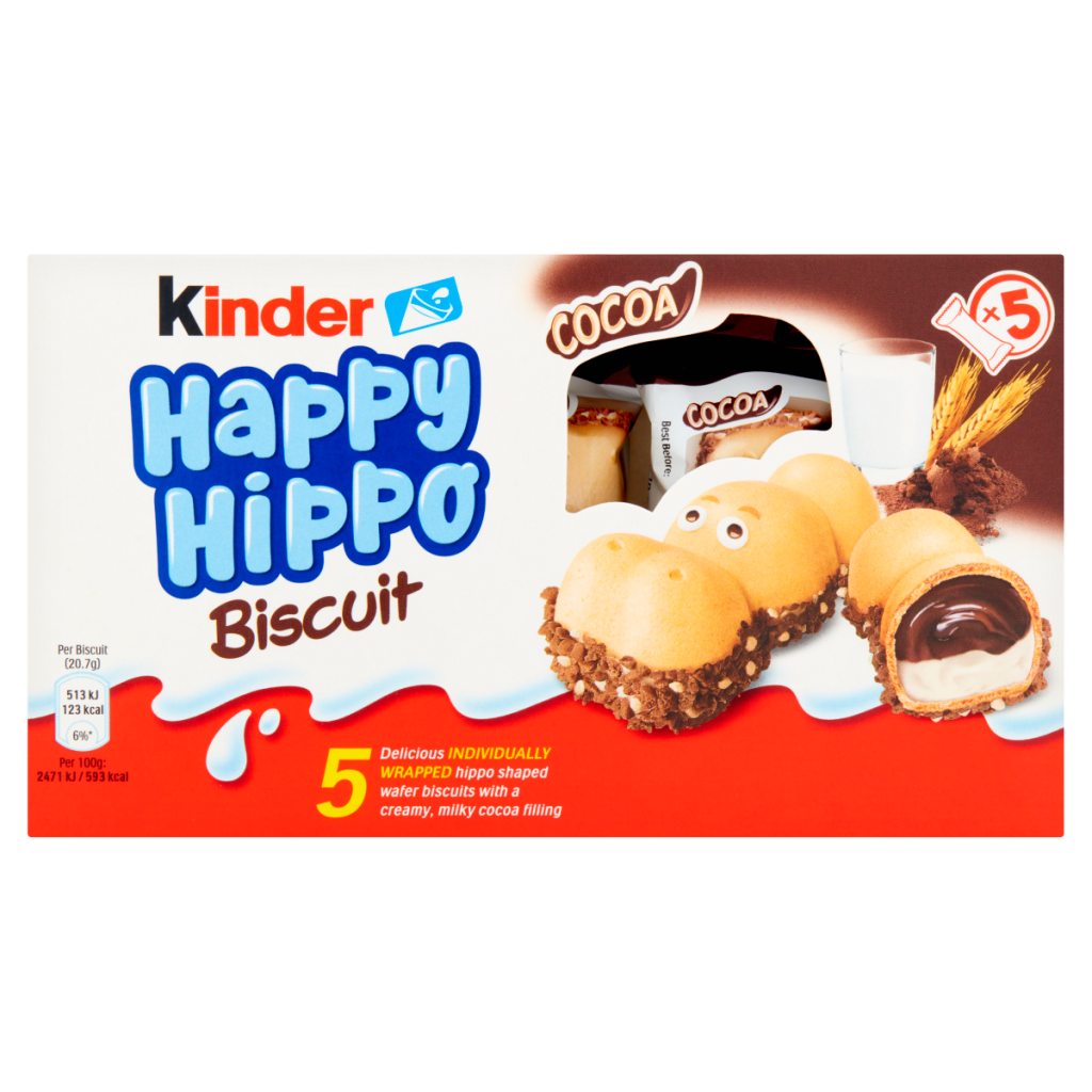 Kinder Happy Hippo Chocolate Cream Biscuits Multipack 5 x 20.7g (103g)