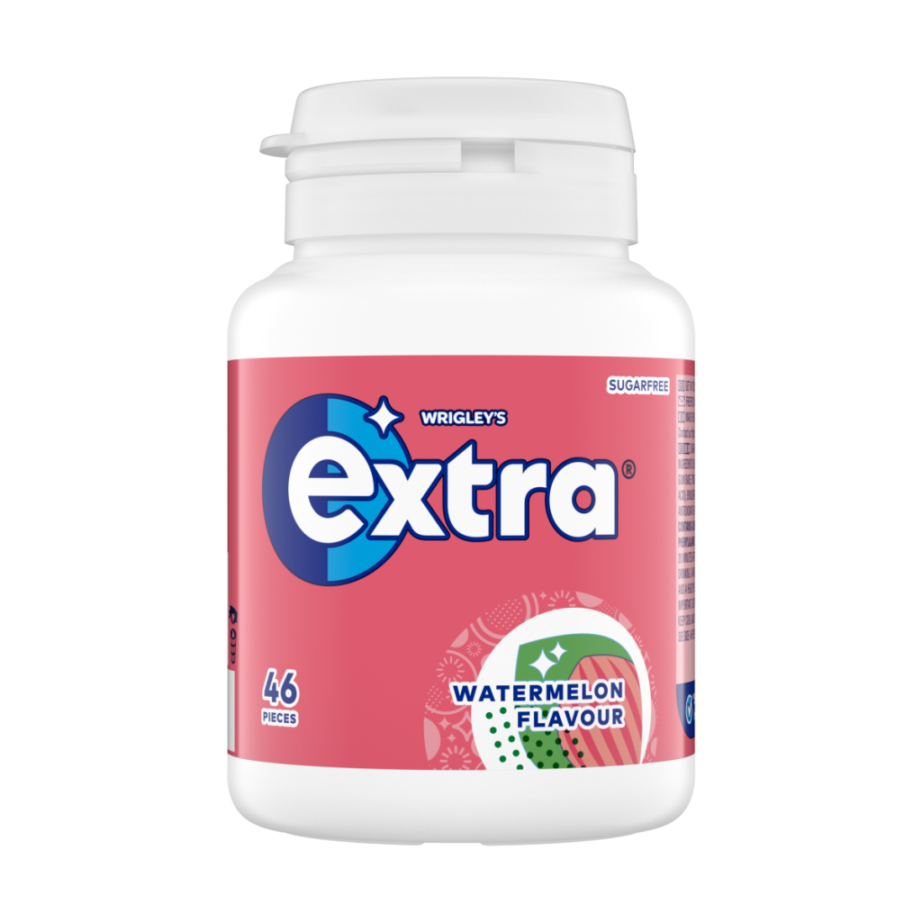Extra Watermelon Flavour Sugarfree Chewing Gum Bottle 46 pieces