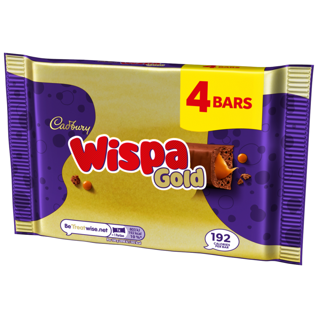 Cadbury Wispa Gold Chocolate Bar 4 Pack Multipack (4×38.3g) 153.2 g