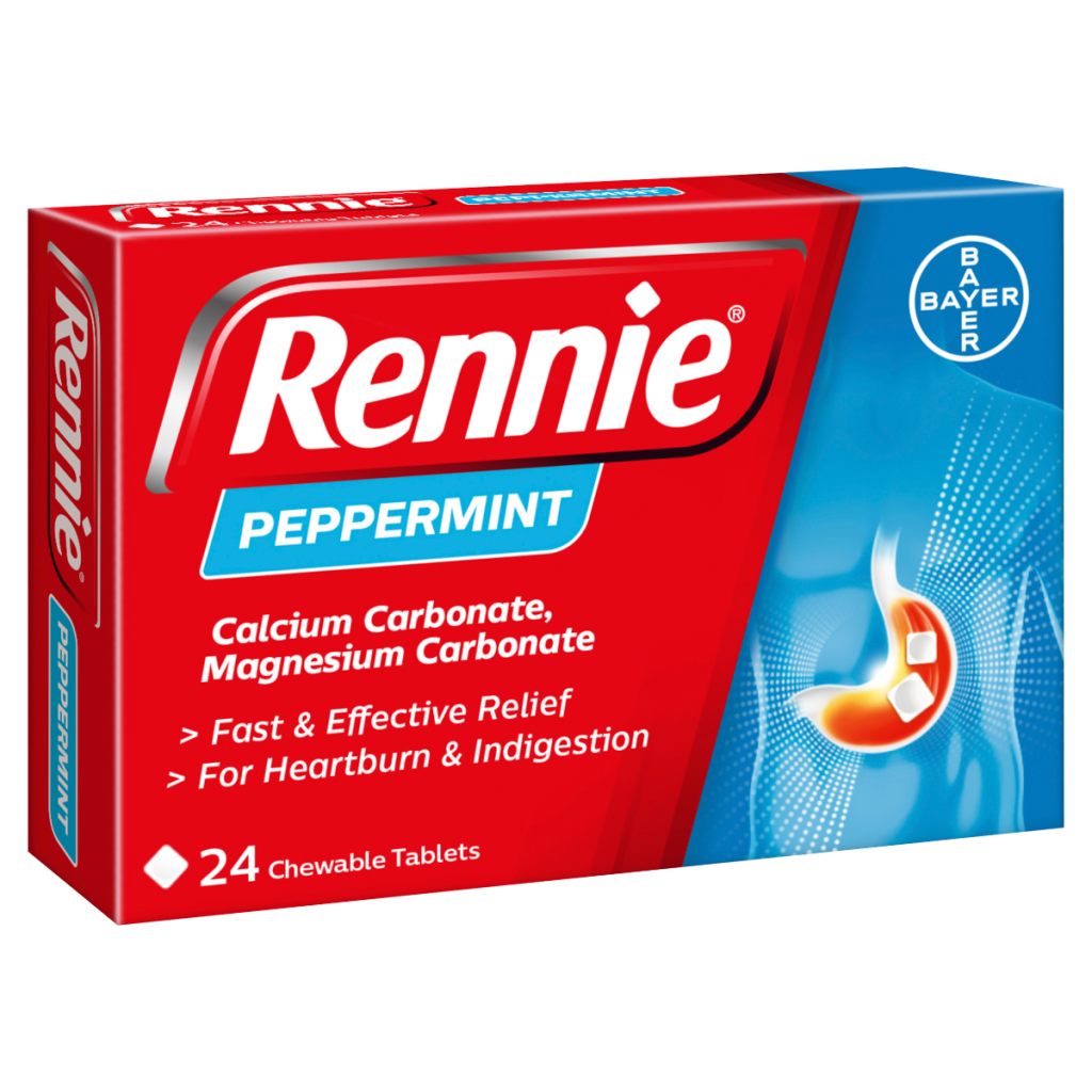 Rennie Peppermint 24 Chewable Tablets