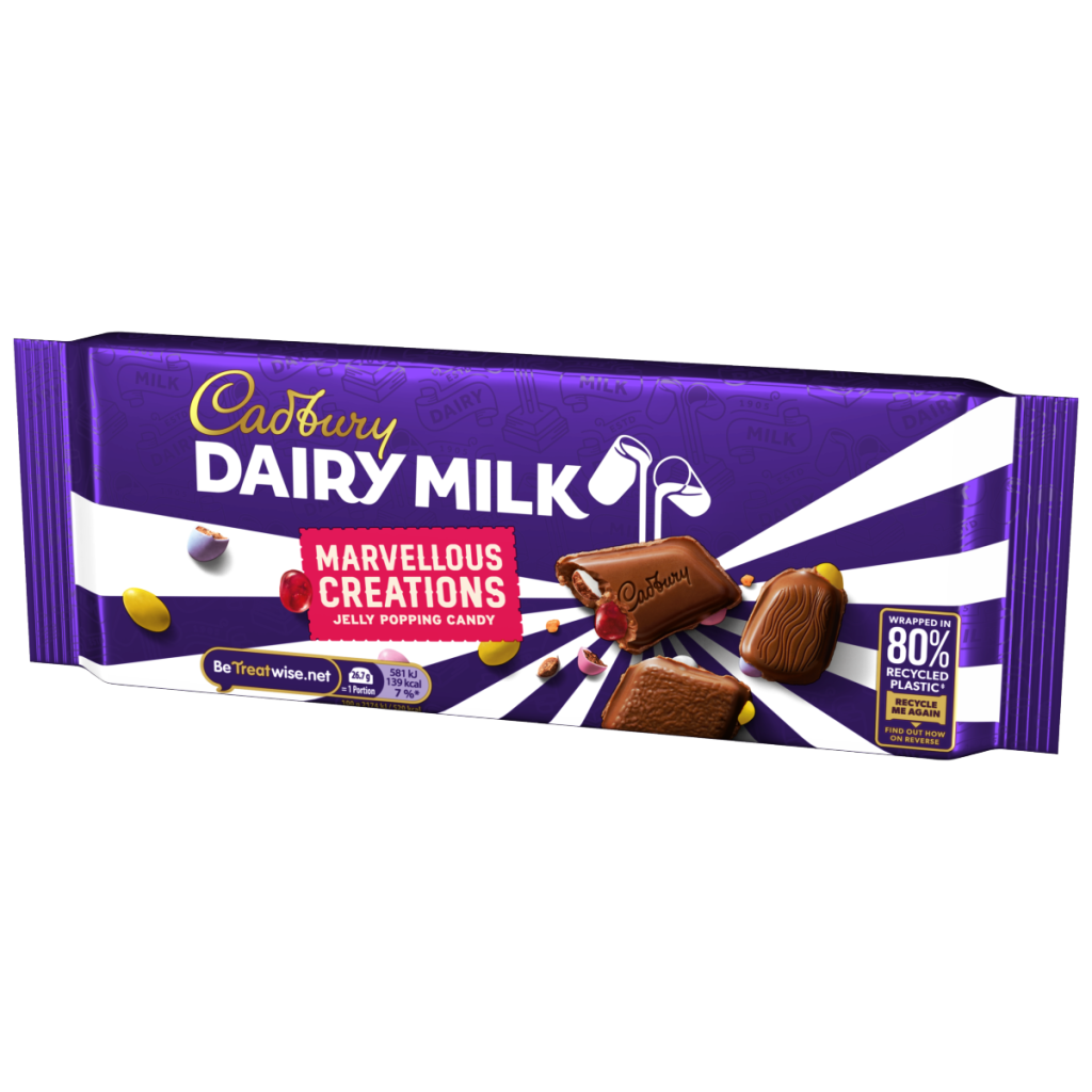 Cadbury Marvellous Creation Jelly Popping Candy Shells Chocolate Bar 160 g