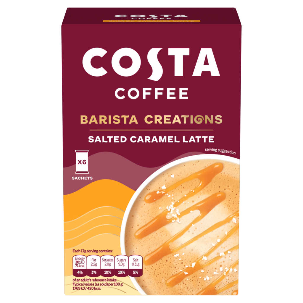 Costa Coffee Barista Creations Salted Caramel Latte 6 x 17g (102g)